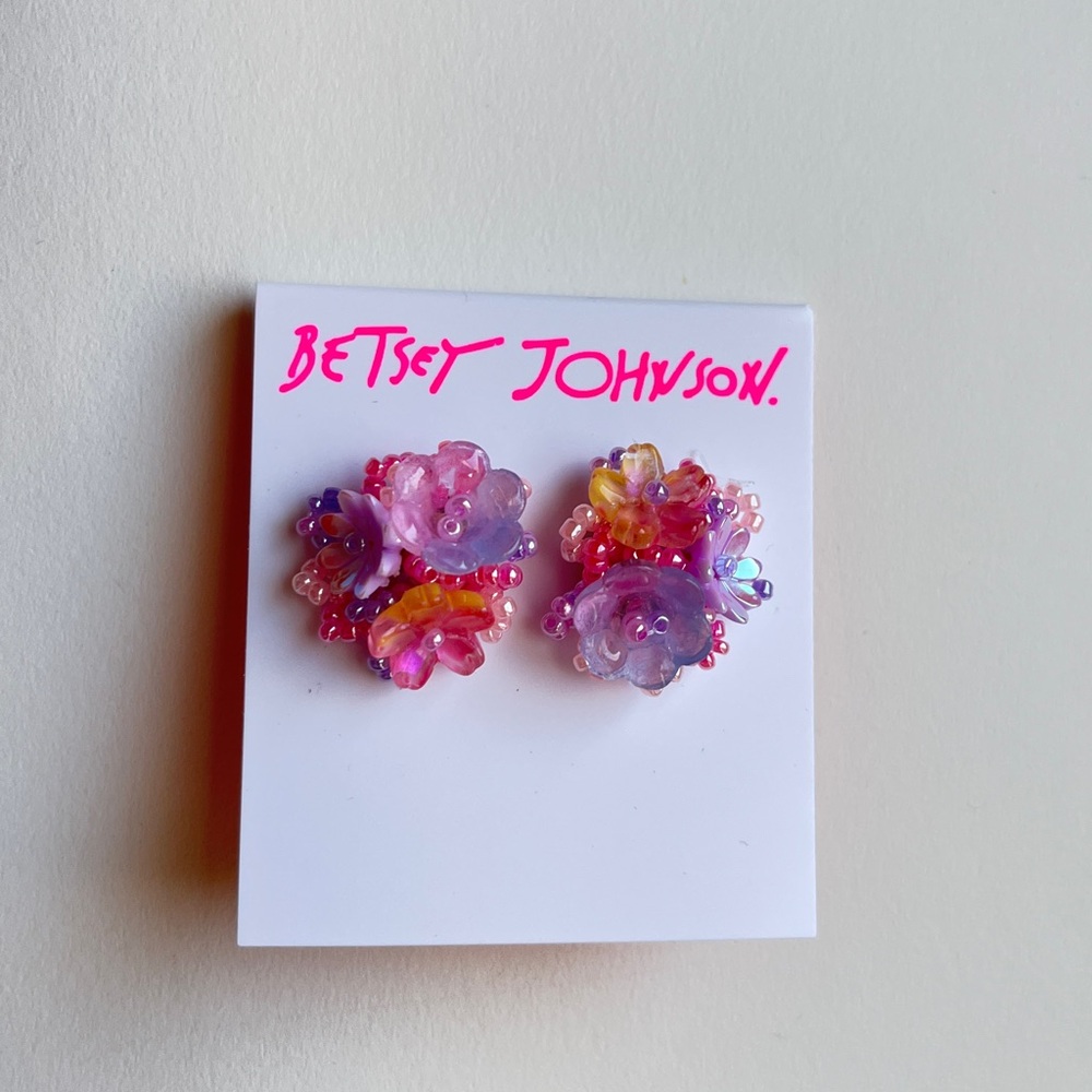Betsey Johnson Multicolor Flower Earrings for Kids